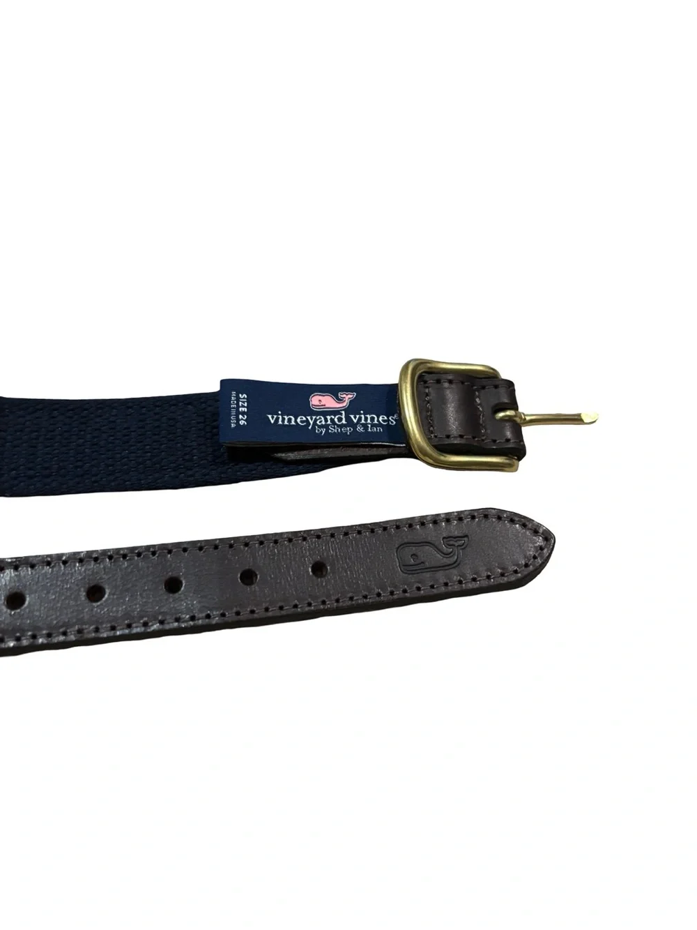 Vineyard Vines Boys Belt - Santa Whale Vineyard Vines canvas belt size 26